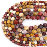 Natural Faceted Mookaite Stone Beads Round Spacer 6/8/10mm