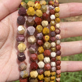Natural Faceted Mookaite Stone Beads Round Spacer 6/8/10mm