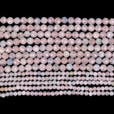 Natural Faceted Morganites Gemstone Round Loose Beads for Jewelry Making