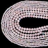 Natural Faceted Morganites Gemstone Round Loose Beads for Jewelry Making