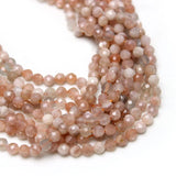 Faceted Orange Sunstone Loose Beads 2-4mm for Jewelry Making DIY