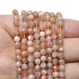 Faceted Orange Sunstone Loose Beads 2-4mm for Jewelry Making DIY