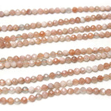 Faceted Orange Sunstone Loose Beads 2-4mm for Jewelry Making DIY