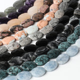 Faceted Oval Agates Jades Quartz Amazonite Stone Beads 13x18m