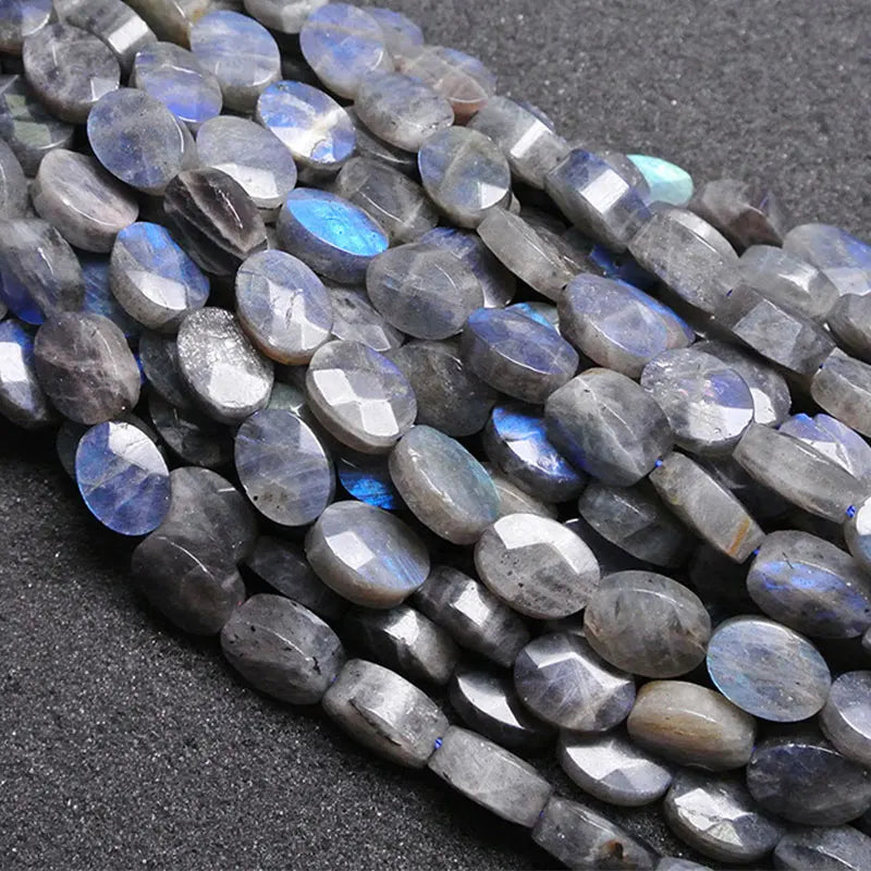 Gray Labradorite Beads for Jewelry Making 15'' DIY Necklace Bracelet Women Gift