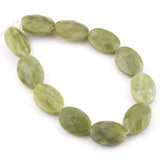 Faceted Oval Stone Beads for Jewelry Making DIY Bracelet 11pcs