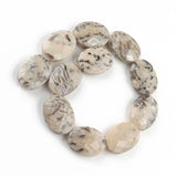 Faceted Oval Stone Beads for Jewelry Making DIY Bracelet 11pcs