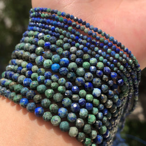 Faceted Phoenix Lapis Loose Beads 15''
