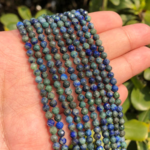 Faceted Phoenix Lapis Loose Beads 15''