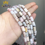 Pink Opal Stone Beads Cylinder Spacer for Jewelry Making