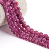 Faceted Pink Tourmaline Jades Stone Beads Round Loose Spacer Beads 6/8/10mm