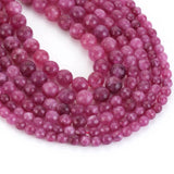 Faceted Pink Tourmaline Jades Stone Beads Round Loose Spacer Beads 6/8/10mm