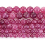 Faceted Pink Tourmaline Jades Stone Beads Round Loose Spacer Beads 6/8/10mm