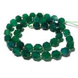 Faceted Striped Agate Stone Beads Green Red Round 5*6 / 7*8MM