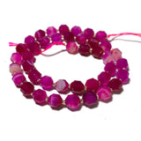 Faceted Striped Agate Stone Beads Green Red Round 5*6 / 7*8MM