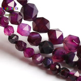 Faceted Purple Agates Round Loose Stone Beads 15in Strand 6mm 8mm 10mm