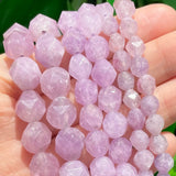 Faceted Purple Angelite Chalcedony Jades Spacer Beads 15''