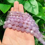 Faceted Purple Angelite Chalcedony Jades Spacer Beads 15''