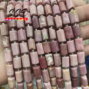 Faceted Red Rhodochrosite Stone Beads 8x11mm 15 Inches