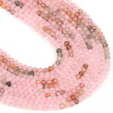 Red Strawberry Quartz Stone Beads 2mm Round Loose Spacer Bead 15''