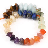 Faceted Agates Lapis Aquamarinas Citrine Stone Chakra Spacer Beads