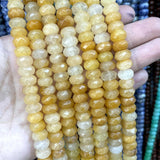 6*10MM Natural Faceted Rondelle Stone Agates Jaspers Spacer Loose Beads