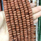 6*10MM Natural Faceted Rondelle Stone Agates Jaspers Spacer Loose Beads