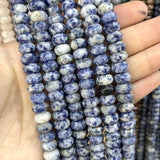 6*10MM Natural Faceted Rondelle Stone Agates Jaspers Spacer Loose Beads