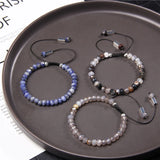 Faceted Rondelle Stone Bracelet Green Agates Tiger Eye Crystal