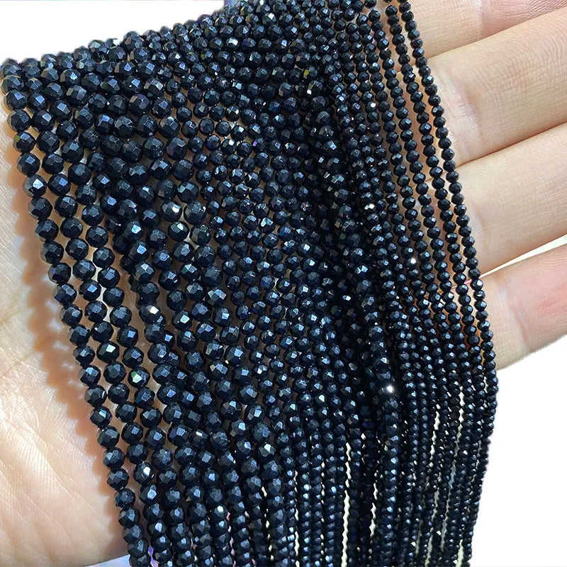 Faceted Round Stone Beads Jade Smoky Quartz Agate Prehnite Amethyst