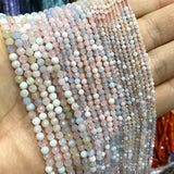 Faceted Round Stone Beads Jade Smoky Quartz Agate Prehnite Amethyst