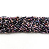 Faceted Ruby Sapphire Loose Round Stone Beads 2/3/4MM DIY Jewelry Making
