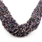 Faceted Ruby Sapphire Loose Round Stone Beads 2/3/4MM DIY Jewelry Making