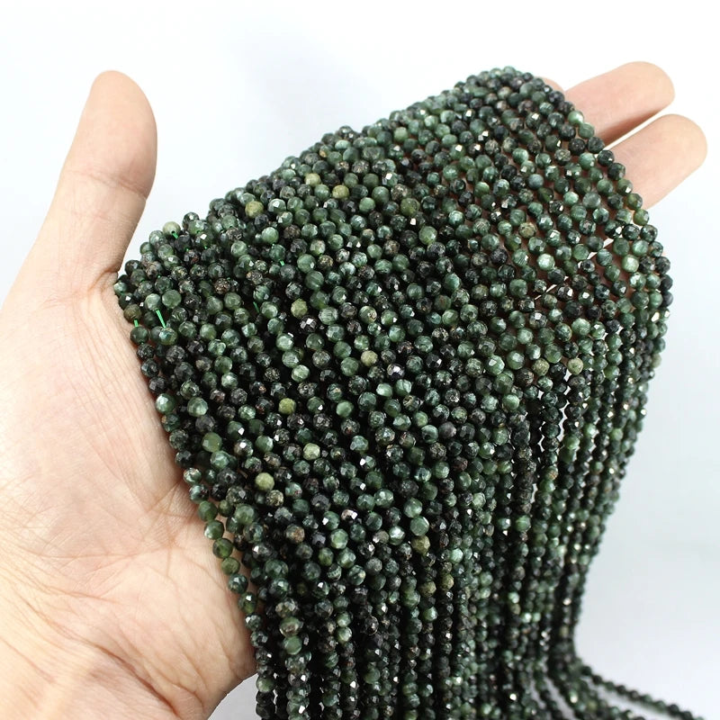 Natural Seraphinite Seed Beads 2/3/4MM For Jewelry Making