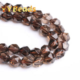 Faceted Smoky Crystal Quartz Beads for Jewelry Making 6-10mm