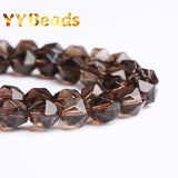 Faceted Smoky Crystal Quartz Beads for Jewelry Making 6-10mm