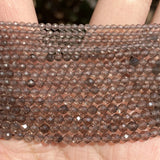 Faceted Smoky Quartz Round Beads 2-4mm for Jewelry Making
