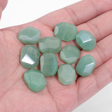 Faceted Square Stone Pendant Beads for Jewelry Making