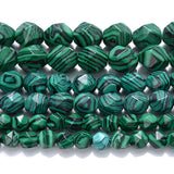 Green Malachite Faceted Stone Beads for DIY Jewelry Making