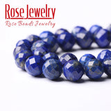 Lapis Lazuli Faceted Stone Beads 6mm/8mm 15''
