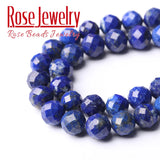 Lapis Lazuli Faceted Stone Beads 6mm/8mm 15''