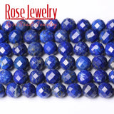 Lapis Lazuli Faceted Stone Beads 6mm/8mm 15''