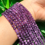 Purple Crystal Faceted Stone Beads for Jewelry Making 15''