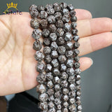 Snowflower Jasper Faceted Stone Beads 6-10mm 15'' for DIY Jewelry Making