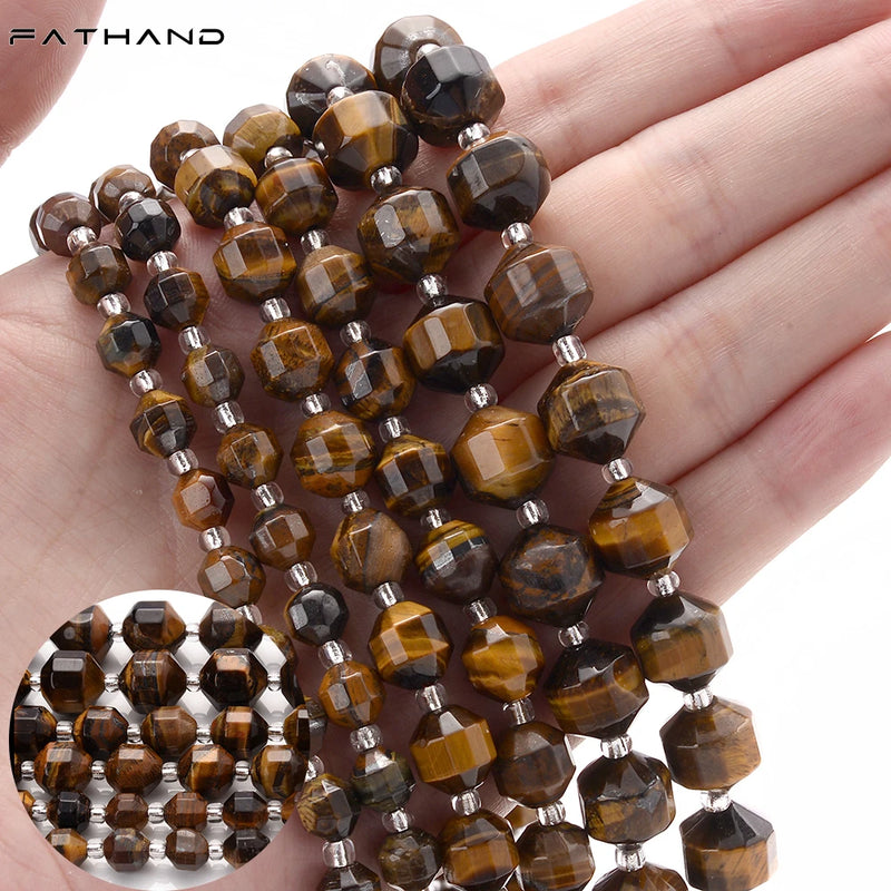 Faceted Yellow Tiger Eye Agates Stone Beads for Jewelry Making 6/8/10mm