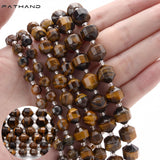 Faceted Yellow Tiger Eye Agates Stone Beads for Jewelry Making 6/8/10mm