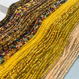 4mm Natural Faceted Sunstone Tiger Eye Jaspers Agates Beads 15''