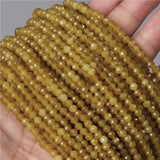4mm Natural Faceted Sunstone Tiger Eye Jaspers Agates Beads 15''