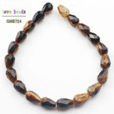 Faceted Tear Drop Stone Beads Aventurine Tiger Eye Red Jaspers 8*10mm 20pcs