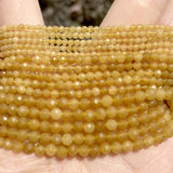 Faceted Topazs Round Loose Spacer Stone Beads 2 3 4mm
